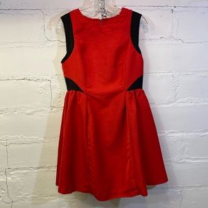 Prabal Gurung for Target Red and Black Dress Sleeveless w/ Pockets